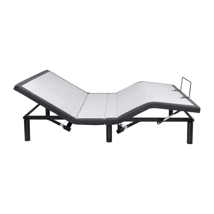 Sommier réglable anti-douleur, électrique avec massage de tête et de pieds inclinable à 3 vitesses, télécommande sans fil, chargeur ports USB
