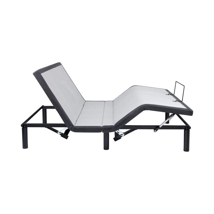 Sommier réglable anti-douleur, électrique avec massage de tête et de pieds inclinable à 3 vitesses, télécommande sans fil, chargeur ports USB