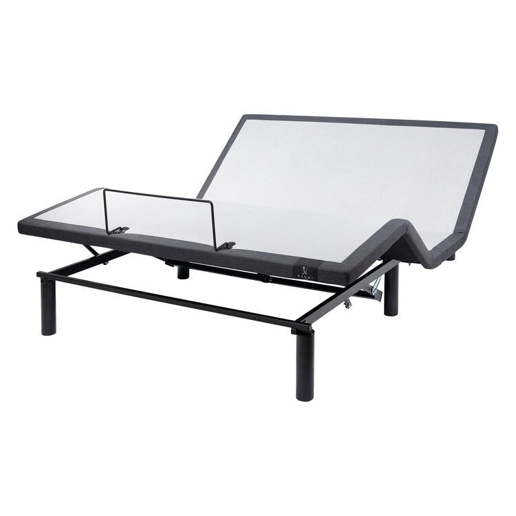 Sommier réglable anti-douleur, électrique avec massage de tête et de pieds inclinable à 3 vitesses, télécommande sans fil, chargeur ports USB