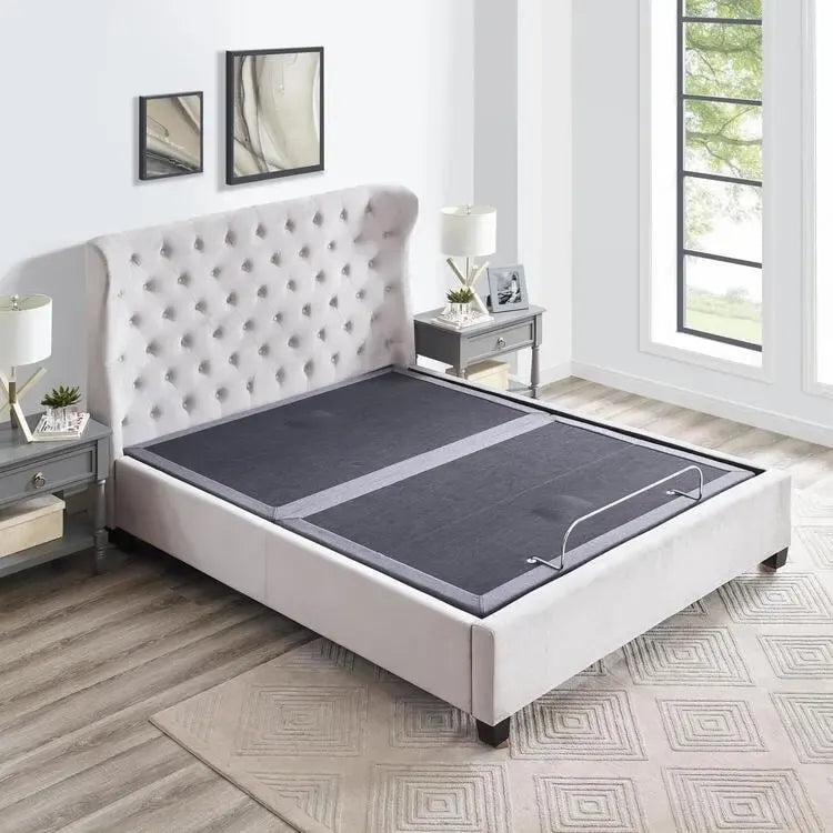 Sommier réglable anti-douleur, électrique avec massage de tête et de pieds inclinable à 3 vitesses, télécommande sans fil, chargeur ports USB