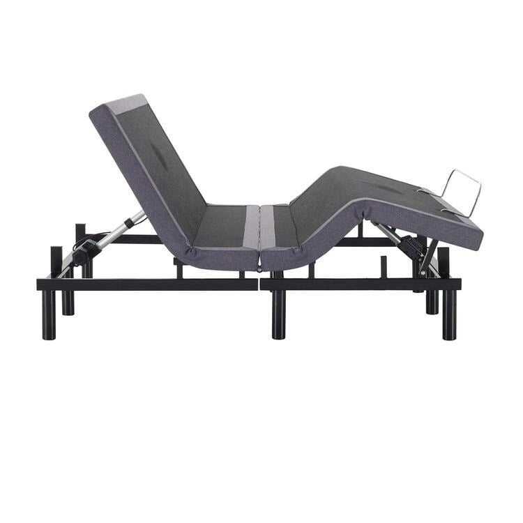 Sommier réglable anti-douleur, électrique avec massage de tête et de pieds inclinable à 3 vitesses, télécommande sans fil, chargeur ports USB