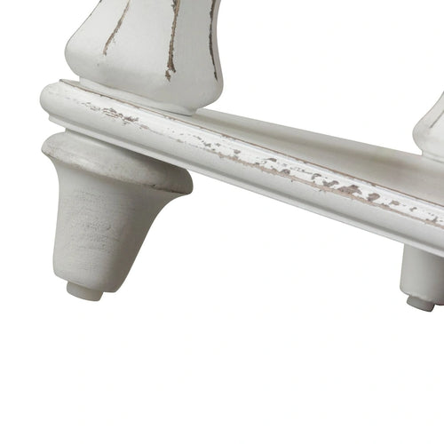 Banc de lit écorce vieillie blanc antique