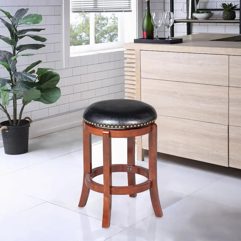 Tabouret de bar pivotant noir hauteur comptoir