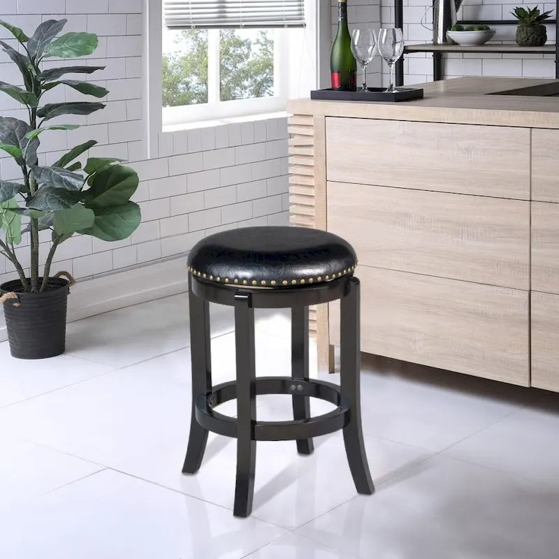 Tabouret de bar pivotant noir hauteur comptoir