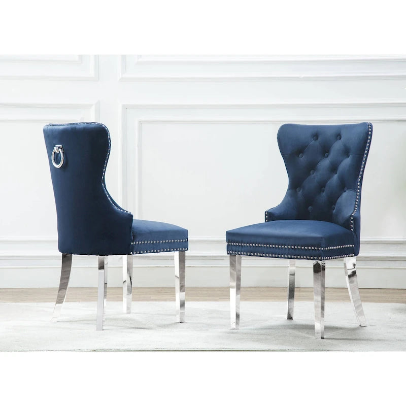 Chaises de salle à manger capitonnées (lot de 2)