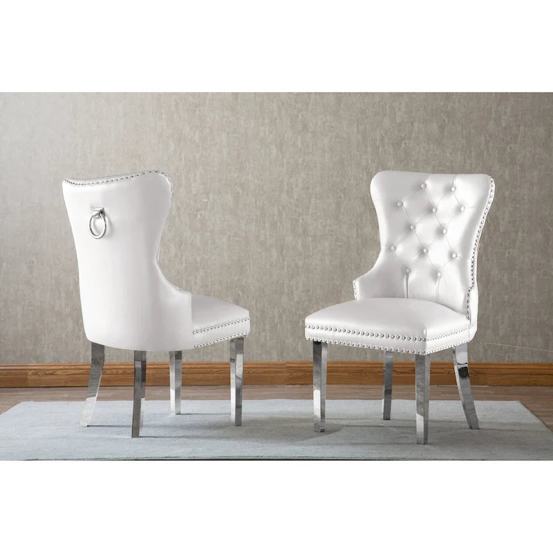 Chaises de salle à manger capitonnées (lot de 2)
