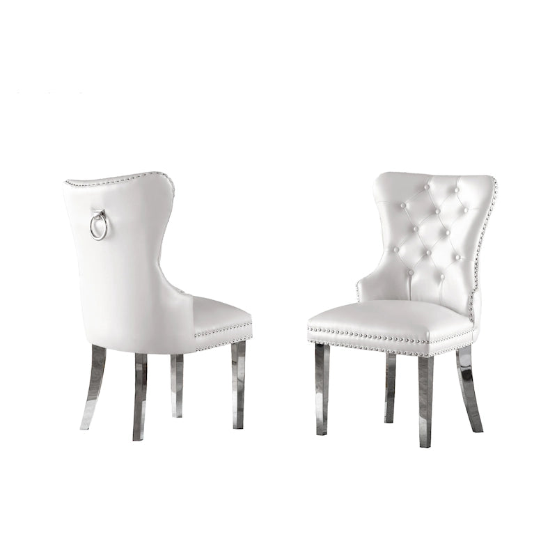 Chaises de salle à manger capitonnées (lot de 2)