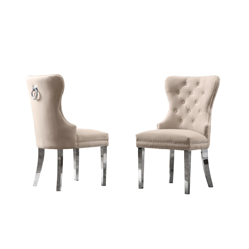 Chaises de salle à manger capitonnées (lot de 2)