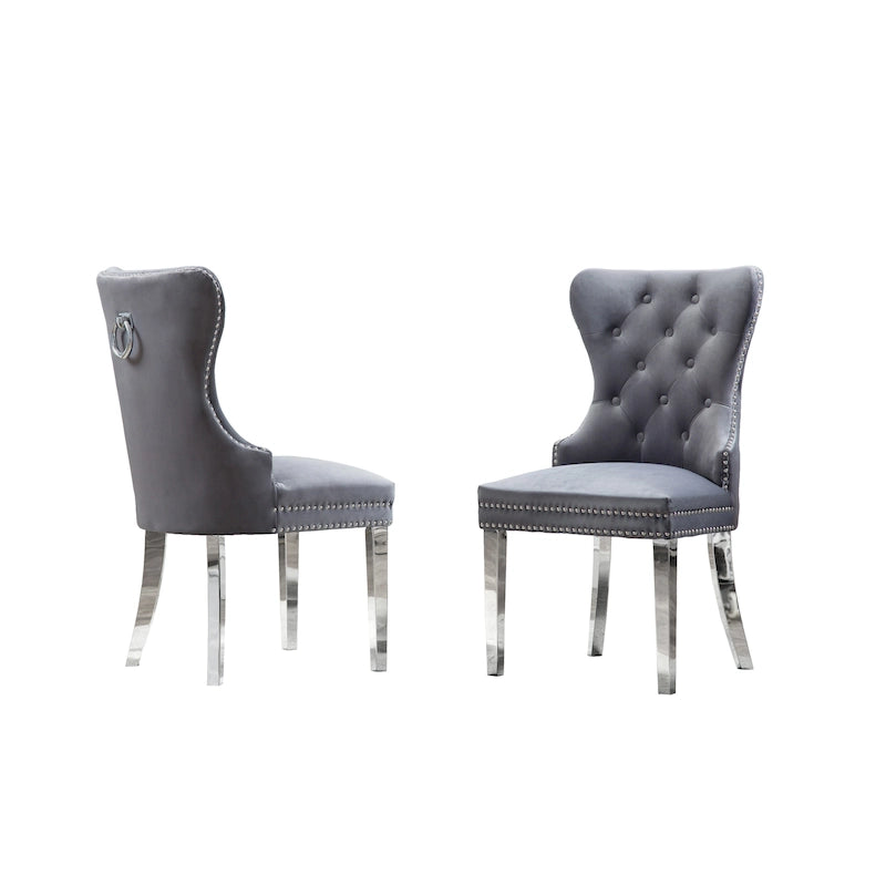 Chaises de salle à manger capitonnées (lot de 2)