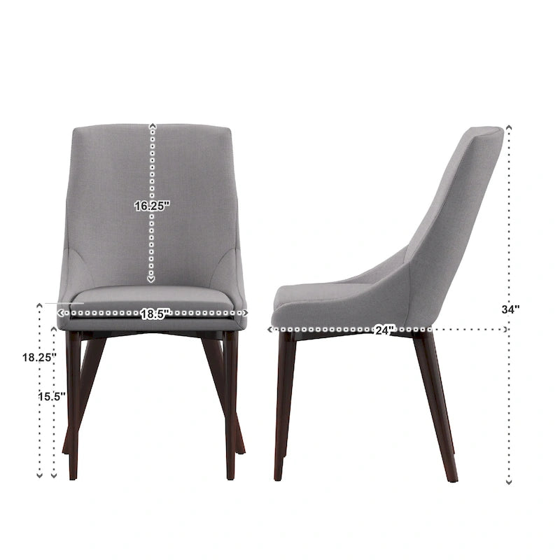 Chaises de salle à manger "Barrel-back" du milieu du siècle (lot de 2)