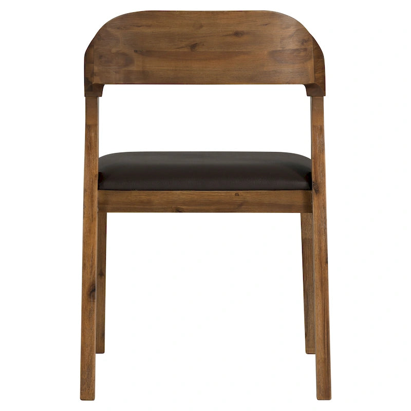 Chaise de salle à manger en bois du milieu du siècle