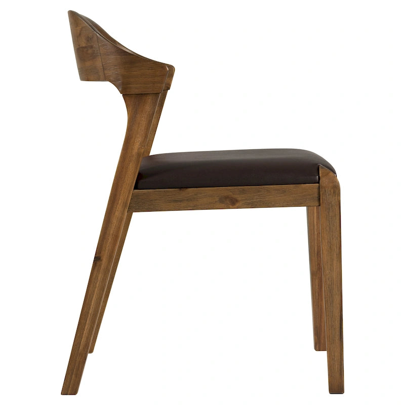 Chaise de salle à manger en bois du milieu du siècle