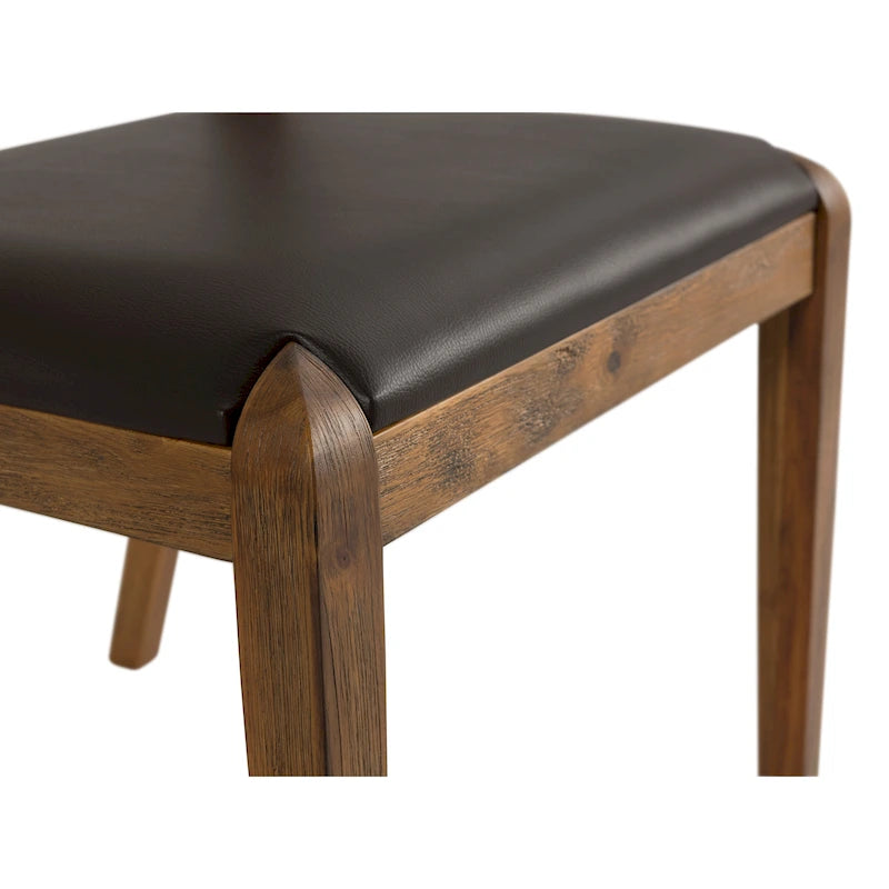 Chaise de salle à manger en bois du milieu du siècle