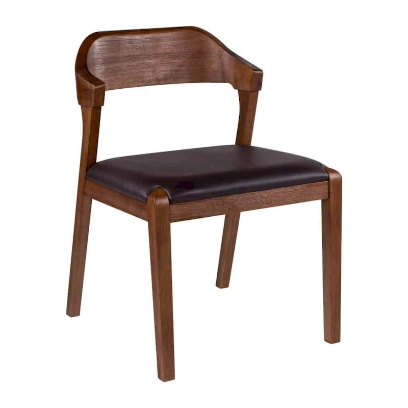 Chaise de salle à manger en bois du milieu du siècle