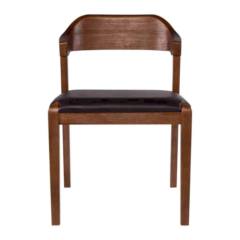 Chaise de salle à manger en bois du milieu du siècle