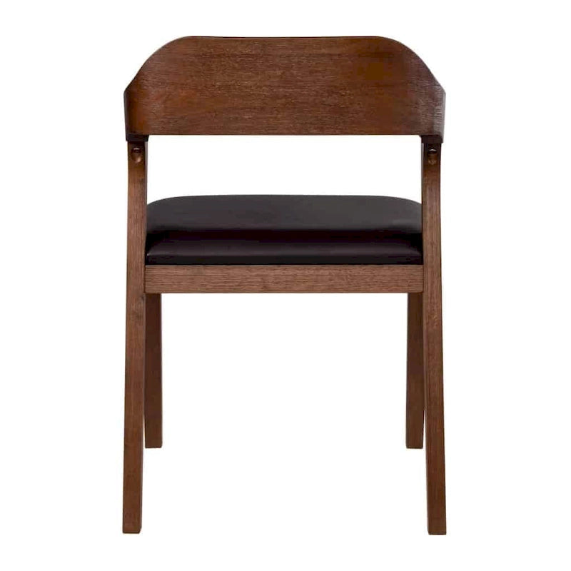 Chaise de salle à manger en bois du milieu du siècle