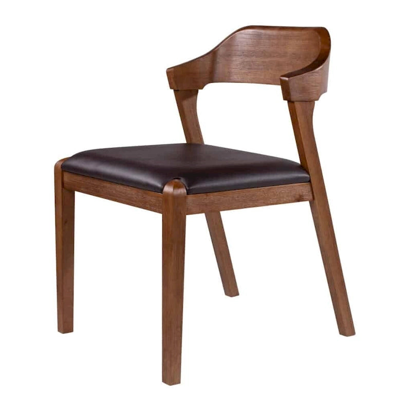 Chaise de salle à manger en bois du milieu du siècle