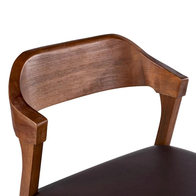 Chaise de salle à manger en bois du milieu du siècle