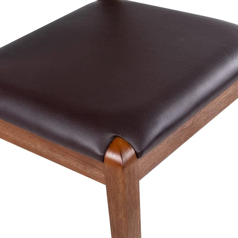 Chaise de salle à manger en bois du milieu du siècle