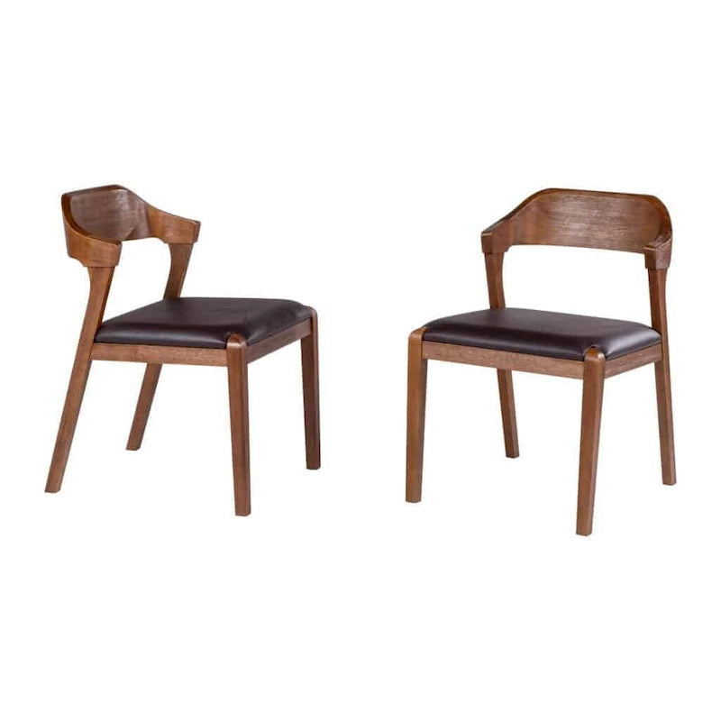Chaise de salle à manger en bois du milieu du siècle