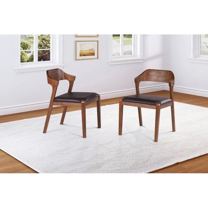 Chaise de salle à manger en bois du milieu du siècle