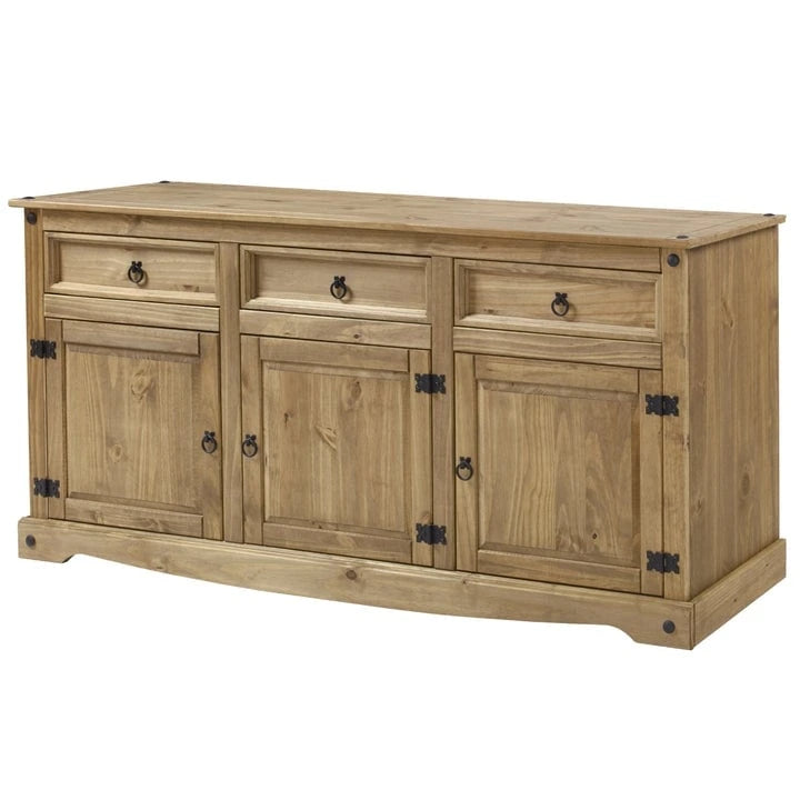 Buffet campagnard en bois de 65 po