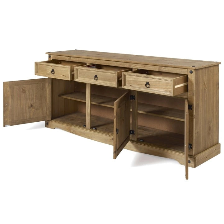 Buffet campagnard en bois de 65 po