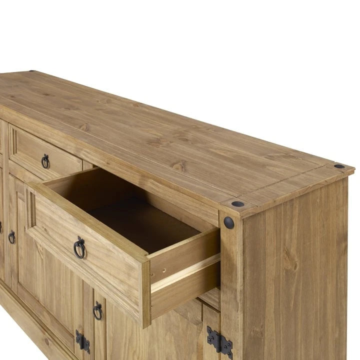 Buffet campagnard en bois de 65 po