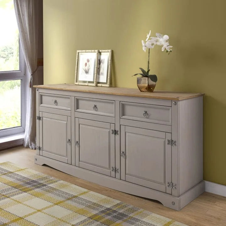 Buffet campagnard en bois de 65 po