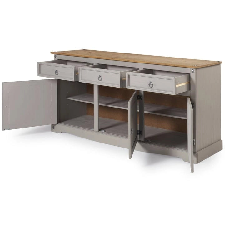 Buffet campagnard en bois de 65 po