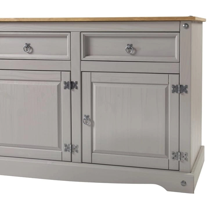 Buffet campagnard en bois de 65 po
