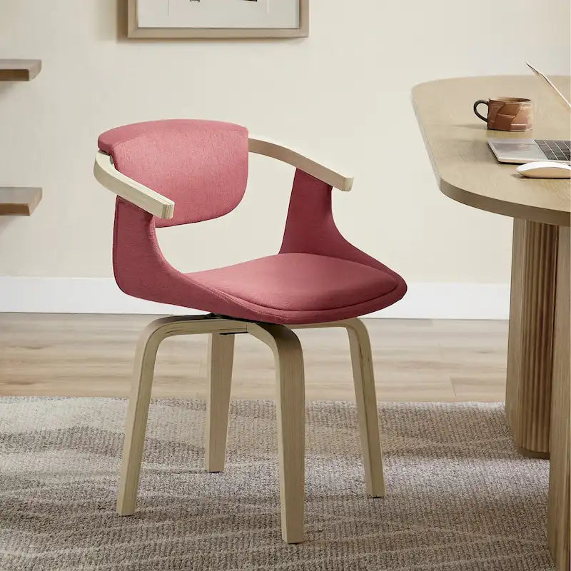 Chaise de salle à manger pivotante moderne avec assise rembourrée, rotation à 360° pour la cuisine et le salon