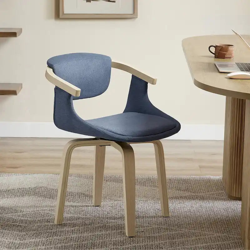 Chaise de salle à manger pivotante moderne avec assise rembourrée, rotation à 360° pour la cuisine et le salon