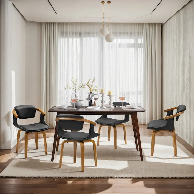 Chaise de salle à manger pivotante moderne avec assise rembourrée, rotation à 360° pour la cuisine et le salon