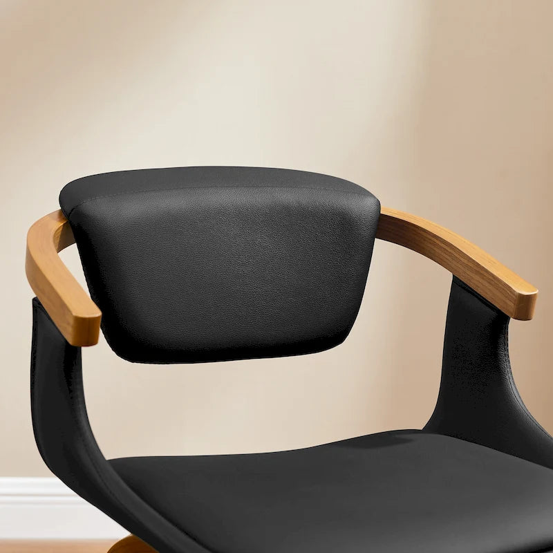 Chaise de salle à manger pivotante moderne avec assise rembourrée, rotation à 360° pour la cuisine et le salon