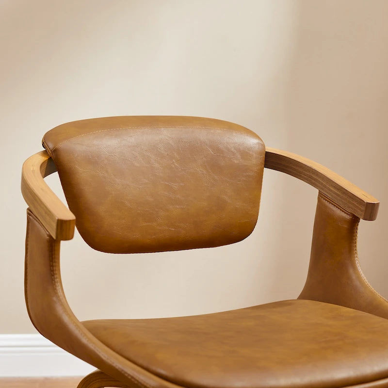 Chaise de salle à manger pivotante moderne avec assise rembourrée, rotation à 360° pour la cuisine et le salon