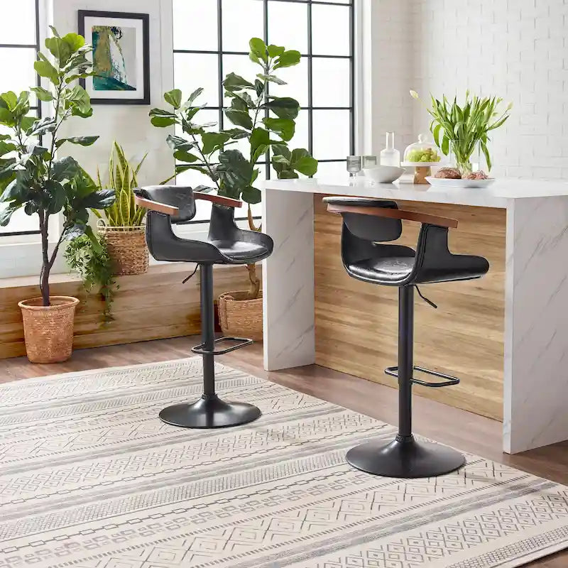 Chaise de salle à manger pivotante moderne avec assise rembourrée, rotation à 360° pour la cuisine et le salon