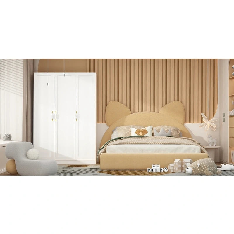 Armoire Penderie Étagères Tringle Portes Meuble de Rangement pour Placard