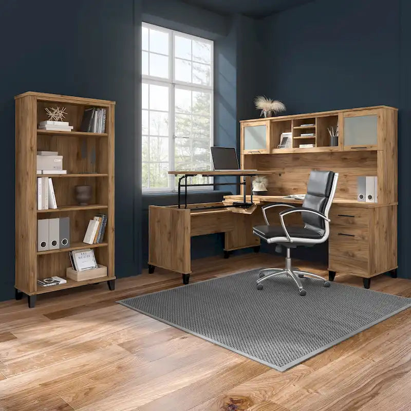 Bureau d'ordinateur avec tiroirs