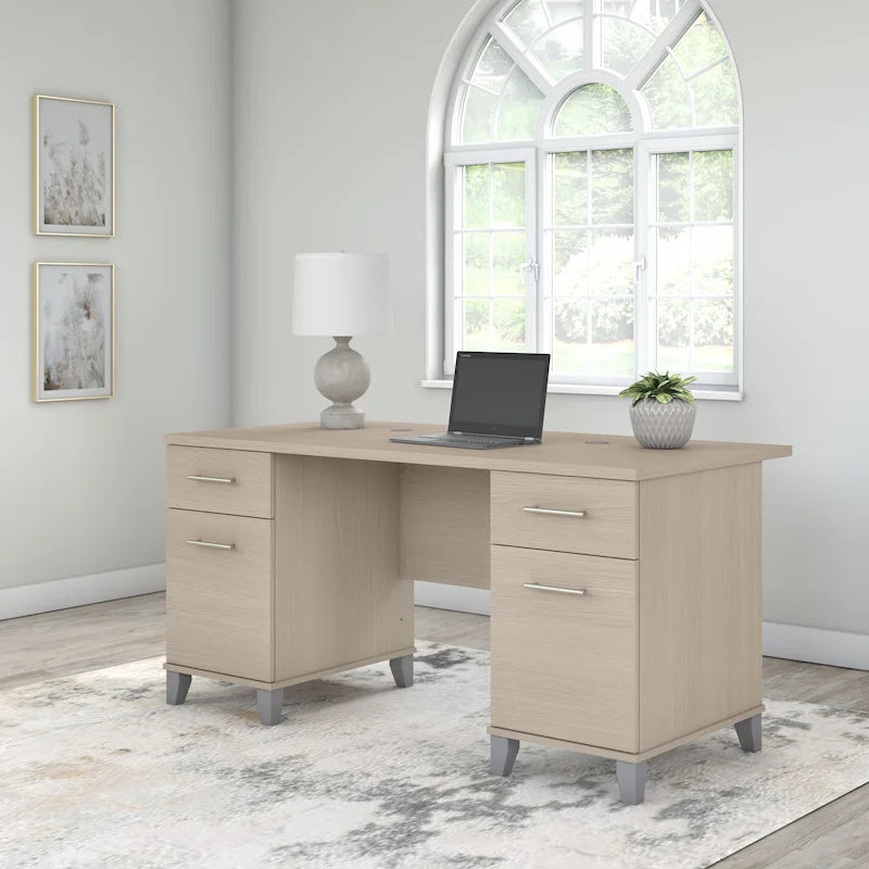 Bureau d'ordinateur avec tiroirs