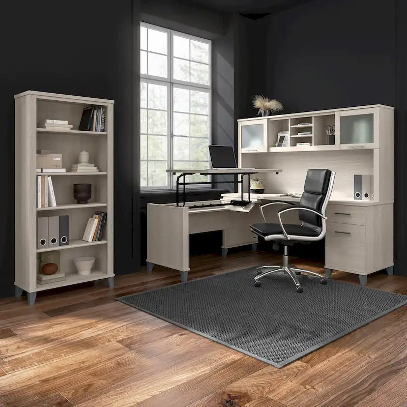 Bureau d'ordinateur avec tiroirs