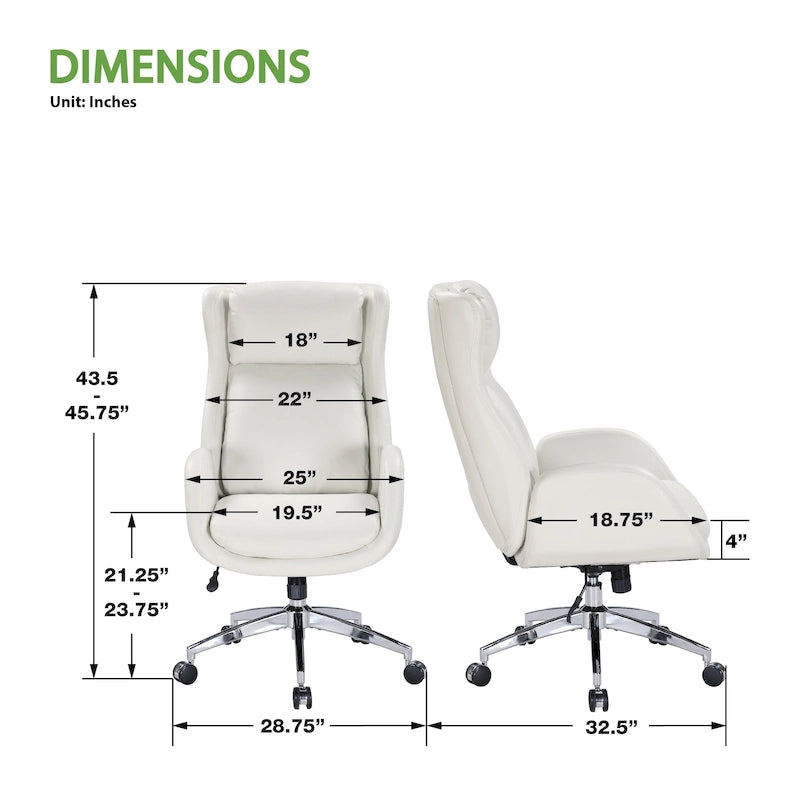Chaise de bureau en similicuir