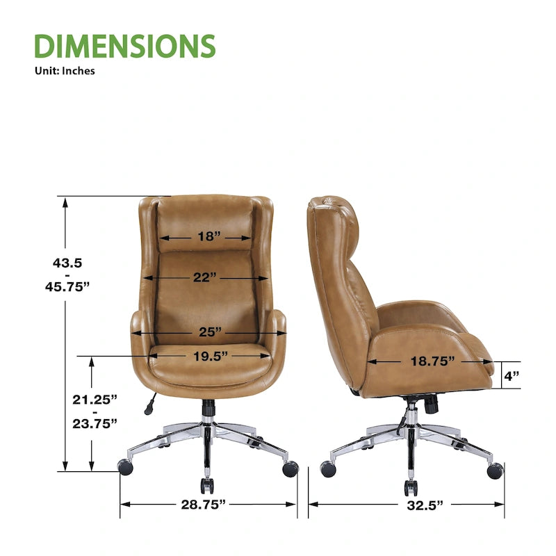 Chaise de bureau en similicuir