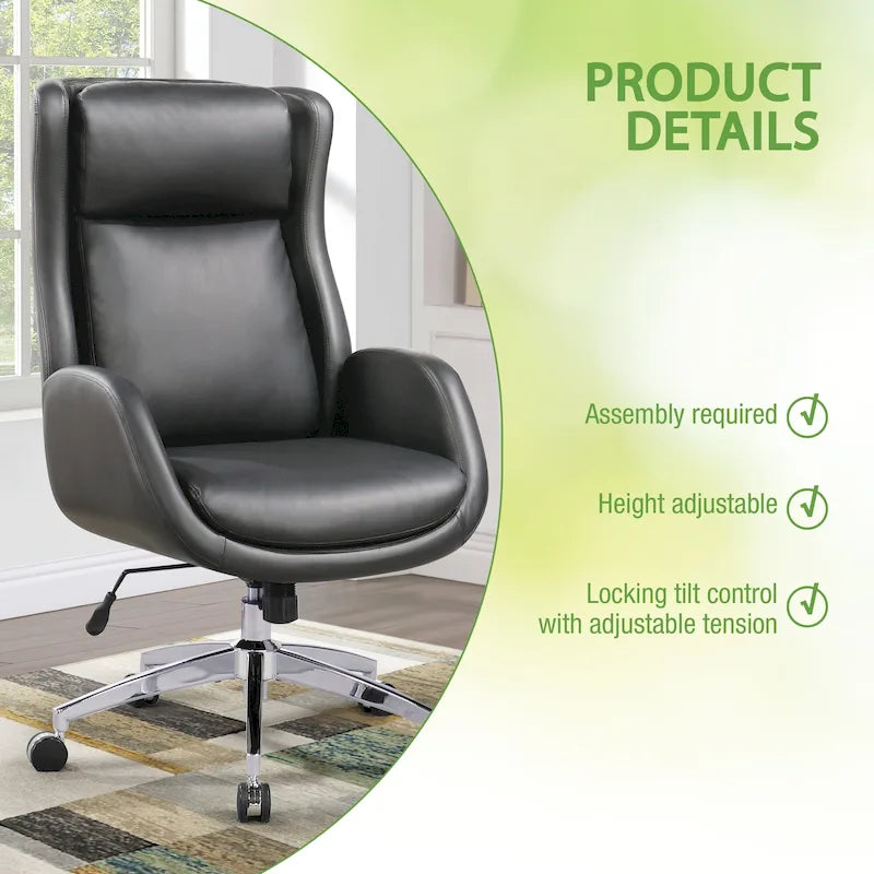 Chaise de bureau en similicuir