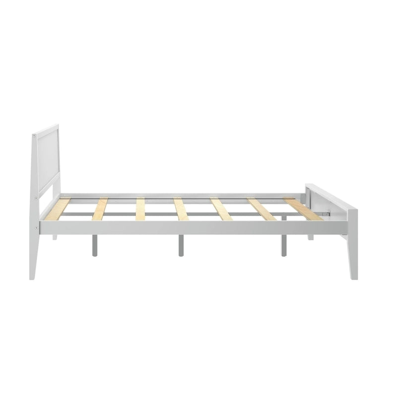 Lit Queen avec tête de lit à panneaux, modèle « Plank and Beam »