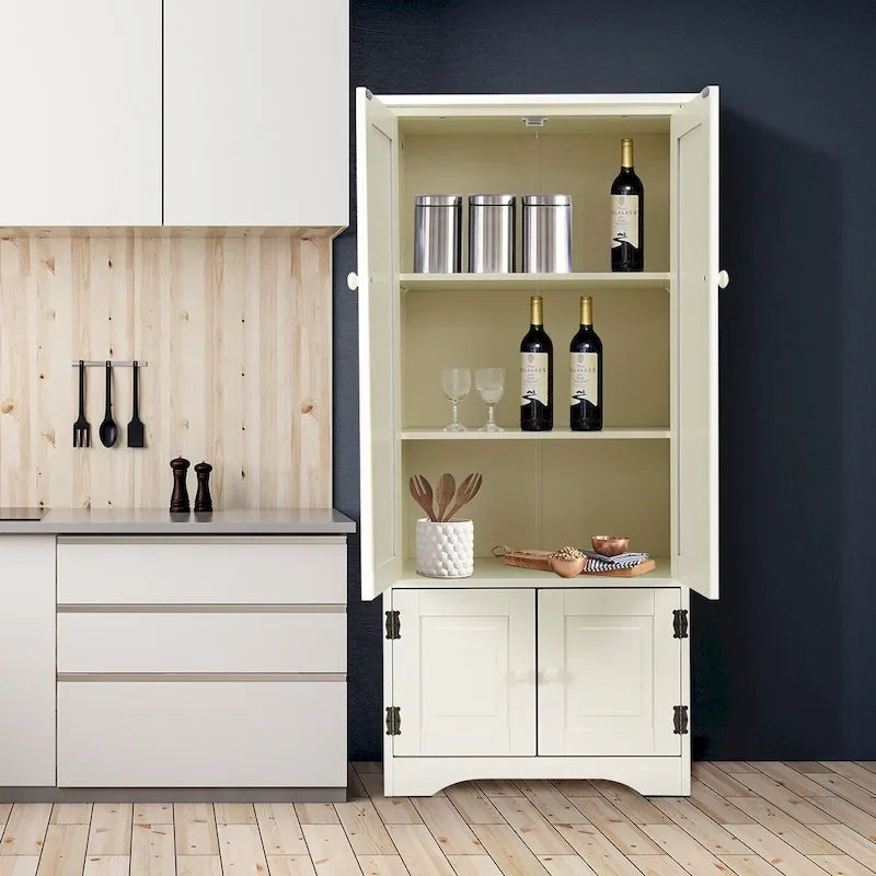Armoire de rangement avec étagères réglables