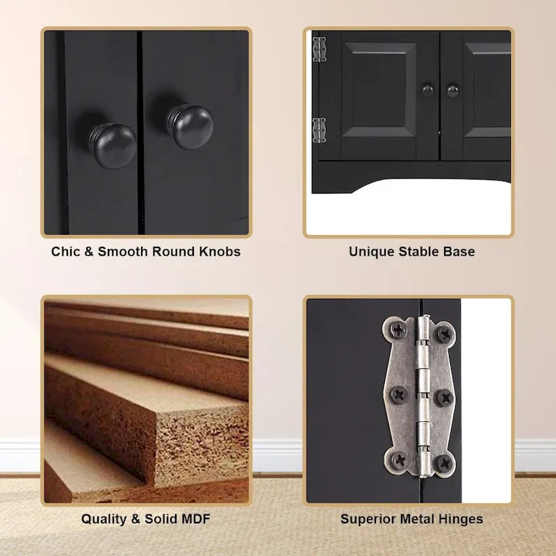Armoire de rangement avec étagères réglables
