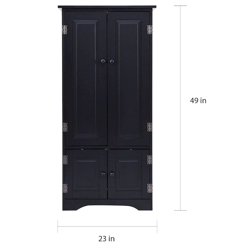 Armoire de rangement avec étagères réglables