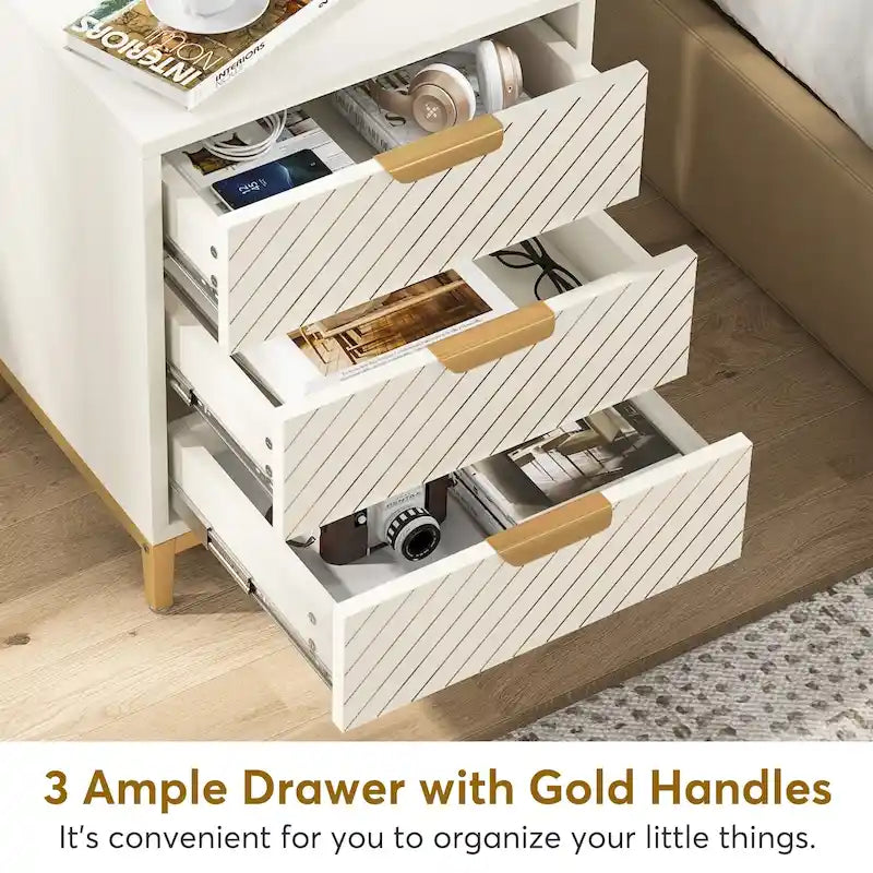 Tables de chevet avec tiroirs, Table de chevet moderne en bois clair pour chambres à coucher