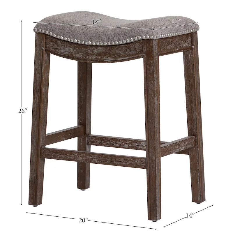 Tabouret de bar en bois à siège baquet avec assise rembourrée